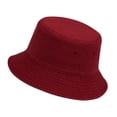 thumbnail image 2 of Yuanlong Unisex Bucket Hat Wide Brim Solid Color Sun Hat Minimalist Lightweight Breathable Travel Beach Headwear, 2 of 3