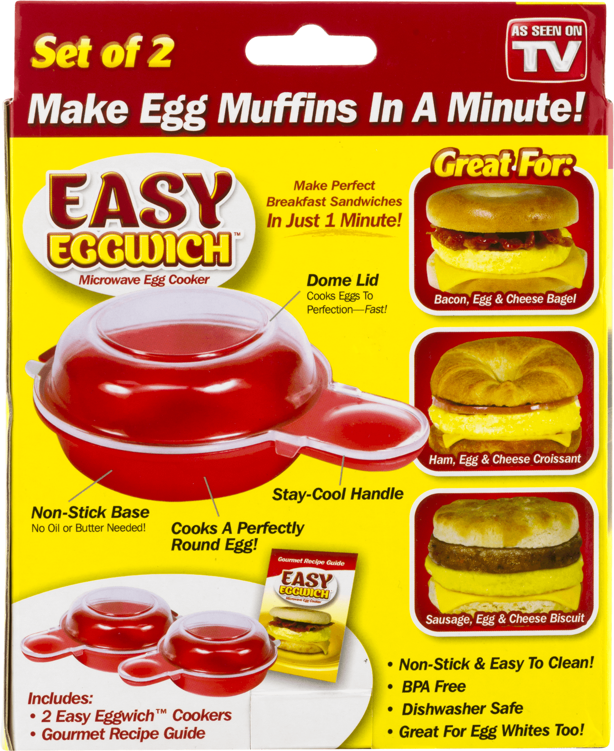 Egg Omelet Hamburg Maker Microwave Cooker Cheese Easy Cookware Bacon ToolEggwich 