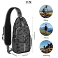 thumbnail image 5 of Sling Backpack,Bat Silhouette Halloween Pattern Crossbody Bag with Water Bottle Holder,Waterproof Sling Bag for Men/Women with Chest Phone Holder for Hiking,Travel, 5 of 6