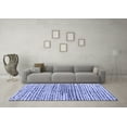 thumbnail image 3 of Ahgly Company Machine Washable Indoor Rectangle Solid Blue Modern Area Rugs, 8' x 12', 3 of 4