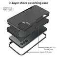 thumbnail image 3 of Allytech Galaxy A32 5G Phone Case, Hybrid TPU PC Military Grade Shockproof Protection Slim Scratch Resistant Bumper Defender Case Cover for Samsung Galaxy A32 5G 6.5-Inch - Black, 3 of 4