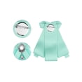 thumbnail image 3 of INSPIRAR CHIC Accesorios de pajarita de broche para mujer con cristal y cinta de perlas, pajarita azul aqua, talla única, 3 of 4