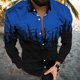 thumbnail image 2 of Camisa de cárdigan de Manga larga con botones 3D Digital Stream Color Print Turndown Pompotops Hombres Primavera/Otoño S M L XL XXL, 2 of 8