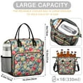 thumbnail image 5 of OBREWU Pioneer Flower Womens Lunch Box for Work,Insulated Large Pioneer Flower Lunch Bag for Women,Loncheras Para Mujer,Leakproof Adult Lunch Bag for Work,Beach,Travel,Picnic,Camping, 5 of 7