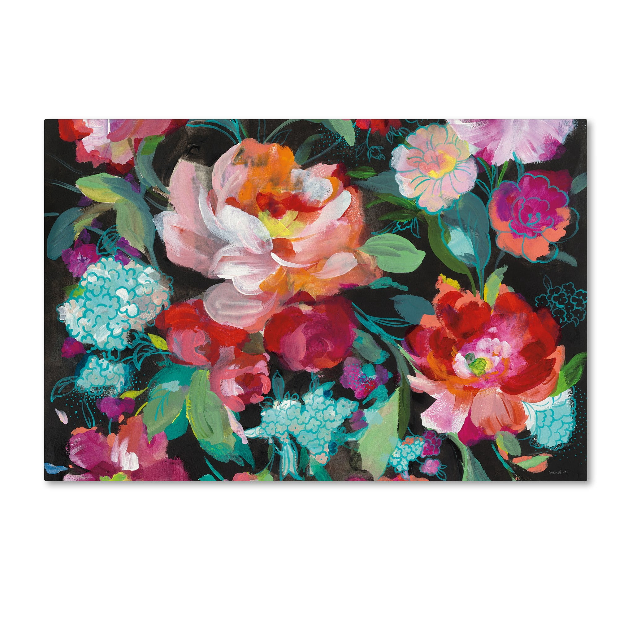 Trademark Fine Art 'Bright Floral Medley Crop' Canvas Art by Danhui Nai