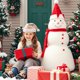 thumbnail image 5 of Oioii Sequin Santa Hat Santa Claus Cap Xmas Cap with Lining and Plush Brim for Women Men, 5 of 6