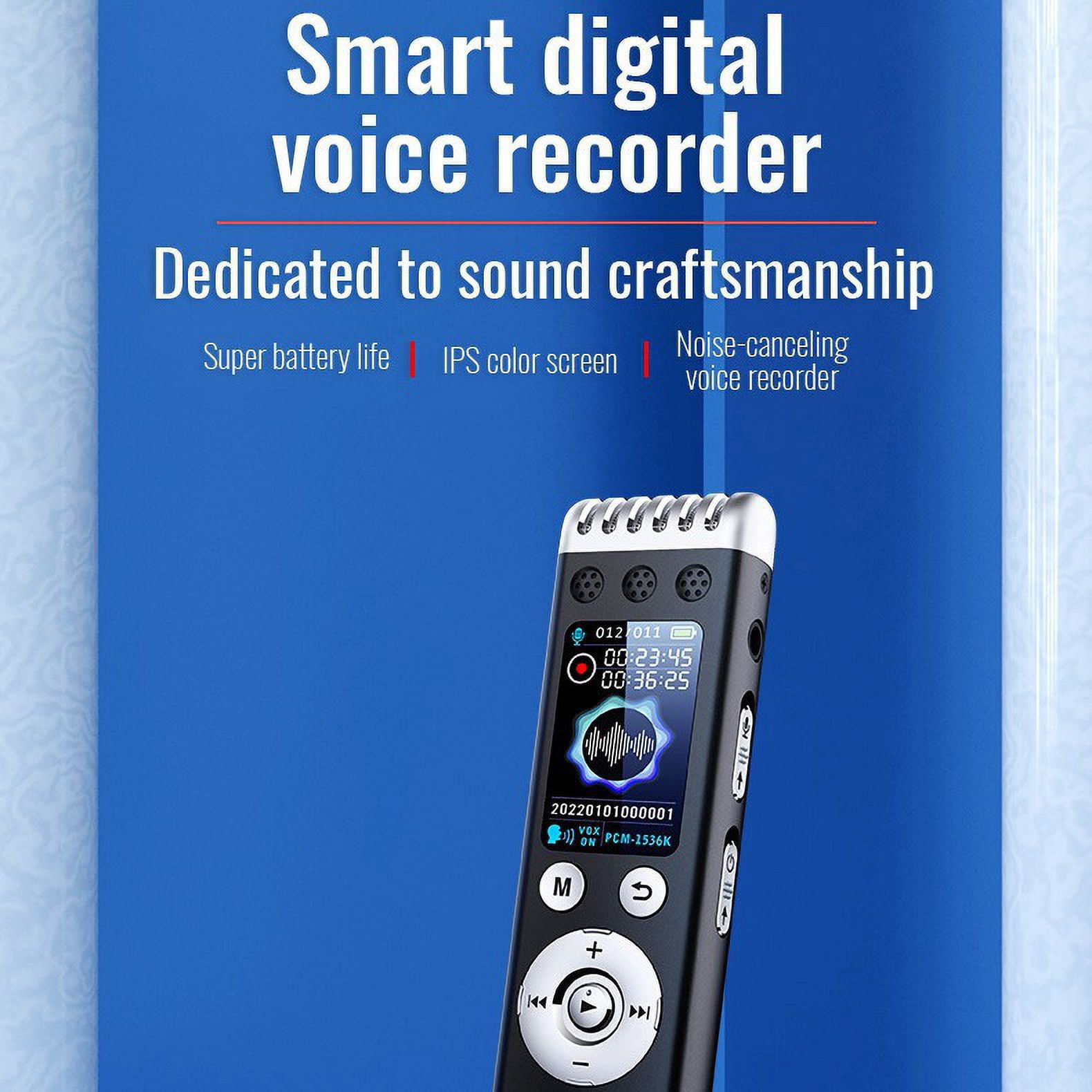 CJBZLCPCOO new Q88 dual microphone work recorder mp3ai intelligent high definition noise reduction voice recorder