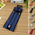 thumbnail image 3 of Women Men Elastic Suspenders Black Adjustable Braces Y-Back Clip-on, 3 of 9