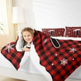 thumbnail image 4 of Homewish Black Red Buffalo 2-Piece Twin Comforter Set, Initial L Letter Bedding, 4 of 8