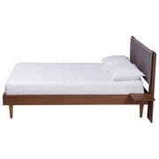 Baxton Studio Kalista Transitional Platform Bed, Queen, Walnut Brown