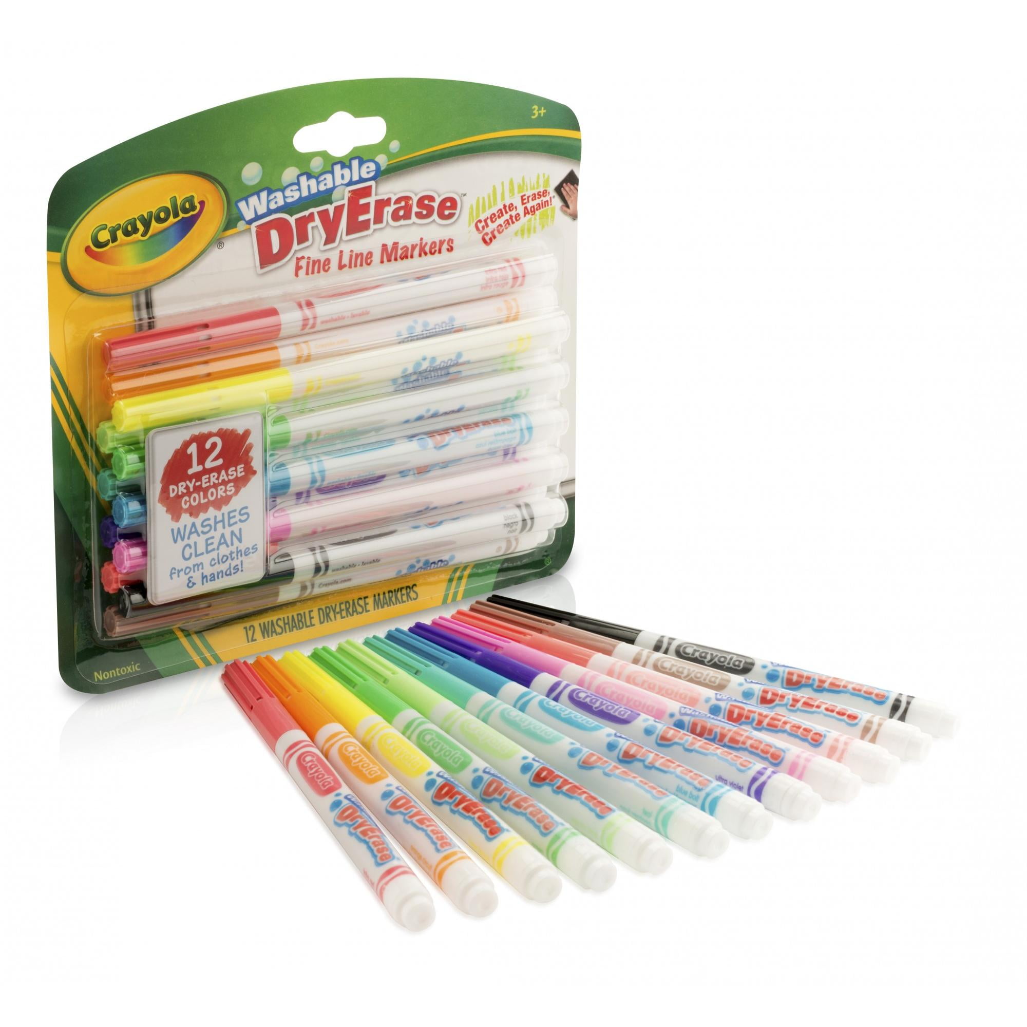 Crayola® 12-Assorted Colors Fine Point Washable Marker Set, Box Of