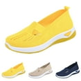 thumbnail image 4 of NOKIO Orthopedic Slip-On Walking Shoes for Women Breathable Woven Sneakers Soft Foam Arch Support Comfort Fit Casual All-Day Wear Footwear, 4 of 7