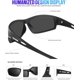 thumbnail image 2 of Gafas de sol polarizadas deportivas, protección UV400, diseño ergonómico con almohadillas, para running y pesca (Pack 3), 2 of 5