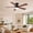 46‘’Brown, variant on PHORUS 52in Ceiling Fan with Lights Flush Mount Modern Fan Light with Remote Dimmable LED 5 Blade Brown for Bedroom Living Room