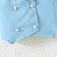 thumbnail image 6 of XXWXYD Girls 2 Piece Outfits Double Breaste𝖽 Lapel Collar Suit Vest and Pleated Wide Leg Pants Sets for Kids 2-9 Years Toddler Girl Vacation Outfits, 6 of 7