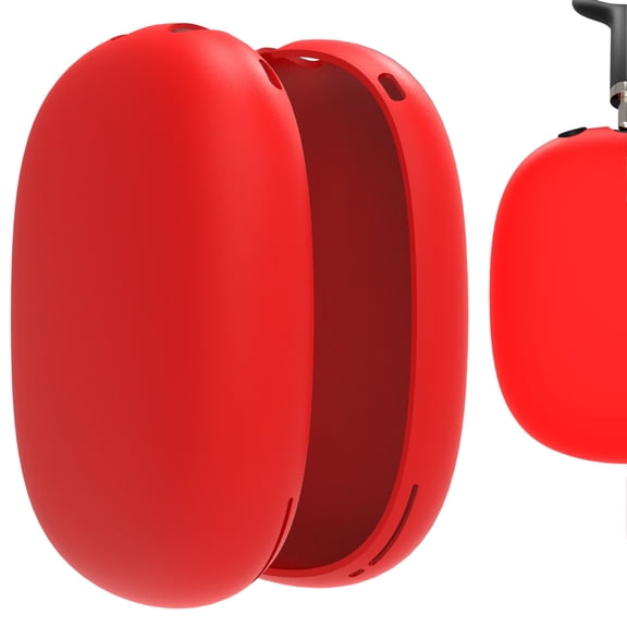 Geekria Silicone Ear Cup Cover Compatible with Apple AirPods Max Headphones, Scratch Proof Protector Skin   Anti-Slip Grip (Red)