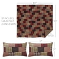 thumbnail image 4 of VHC Brands Wyatt Plaid Cotton Rustic Pre-Washed Quilt Sham King Bedding Accessory, Set, Patchwork Tan, 4 of 4