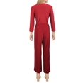 thumbnail image 2 of NY Collection Womens Petites Matte Jersey Belted Jumpsuit, 2 of 2