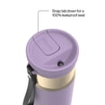 thumbnail image 4 of Contigo SnapSeal Leakproof Stainless Steel Reusable Water Bottle with Carrying Strap, Purple/Champagne, 24 oz, 4 of 10