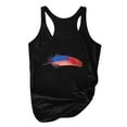 thumbnail image 4 of USSUMA Plus Womens Tops Dressy Casual Sleeveless Round Neck Women's Shirts and Blouses US 4th of July Tank Tops T-Shirts for Women Trendy American Flag Graphic Vest Tunic Top Summer Beach, 4 of 5