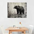 thumbnail image 2 of Orinis Rustic Wildlife Wall Art Black Bear Wall Decoration Cottage Bathroom Decoration Living Room Woodland Nursery Painting Bedroom Cottage Home Decoration 20x16in, 2 of 3