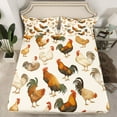 thumbnail image 2 of Castle Fairy Animal Chicken 4pcs Bed Sheets for Boys Girls,Rustic Farmhouse King Sheets,Vintage Aesthetic Super Cozy Sheet Set,Breathable Home Decor, 2 of 7