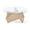Clear + MDF+glass, variant on FENGFAN Round Farmhouse Coffee Table Mid-Century Modern Center Table Tempered Glass Top Solid Natural Oak Wood Base 1 Pack