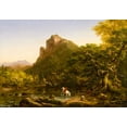 thumbnail image 2 of Cole, Thomas 18x14 Gold Ornate Wood Framed with Double Matting Museum Art Print Titled - The Mountain Ford 1846, 2 of 4