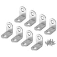 thumbnail image 1 of Escuadra en L Uxcell, 0.99 x 0.99 x 0.63 Pulgadas, Soportes de Ángulo Recto de 90 Grados con Tornillos para Muebles/Estantes/Mesas [Plateado], 1 of 6