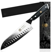 Kessaku 7-Inch Santoku Knife - Damascus Dynasty Series - Forged 67-Layer AUS-10V Japanese Steel - G10 Full Tang Handle with Blade Guard