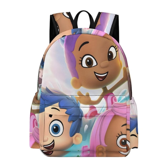 Bubble Guppies-theme Backpack, Campus style schoolbag Bookbag with Adjustable Shoulder Straps And Large Zip Compartment, Unisex Travel Bags.42x30x15cm
