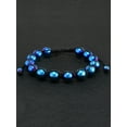 thumbnail image 2 of West Coast Jewelry Men's Blue Plated Hematite Stone Bead Adjustable Bracelet, 2 of 5