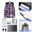 thumbnail image 4 of Disketp cute Skull rainbow mushroom Mochila Ligera Clásica con Múltiples Bolsillos, Mochila Casual para Hombre y Mujer, Ideal para Escuela, Trabajo y Viajes, 4 of 6