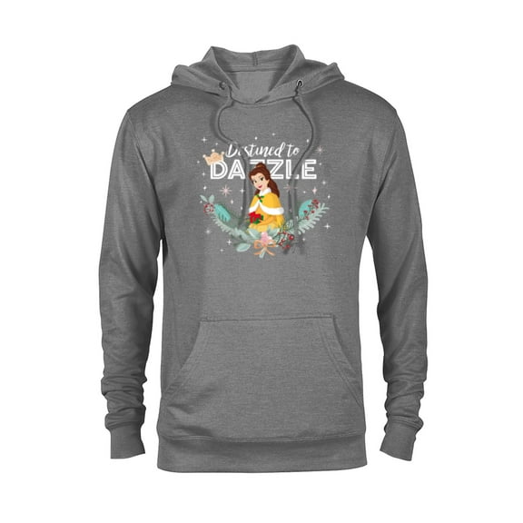 Disney Princess Belle Destined to Dazzle Holiday Standard - Pullover Hoodie for Adults – Customized-Graphite Heather