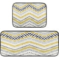 thumbnail image 7 of SKYSONIC Watercolor Azetec Style Kitchen Rugs and Mats 2 Pcs, Chevron Ethnic Non-Slip Floor Runner Mat for Living Room Bedroom Dorm Hallyway Home Decor 19.7"x27.6"+19.7"x47.2", 7 of 7