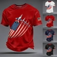 thumbnail image 3 of FUZHIQ 250th Anniversary Usa Shirt Men American Flag Print Ventilated 4th Of July Shirt Retro 1776-2026 Crew Neck Tshirt, 3 of 4