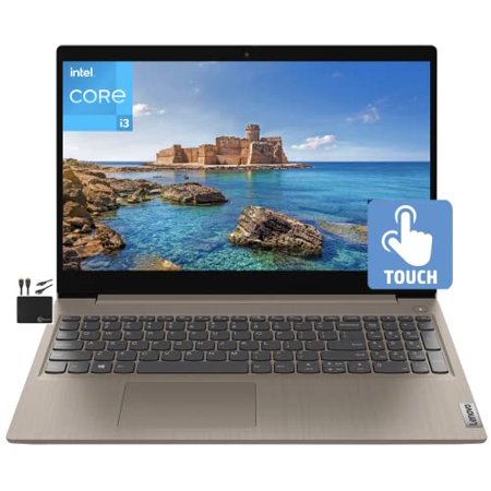 2022 Newest Lenovo IdeaPad 3 15.6" HD Touchscreen Laptop Computer, Intel Dual Core i3-1115G4 (Upto 4.1GHz,Beats i5-1030G7), 12GB RAM, 256GB SSD, UHD Graphics,Webcam, 7+ Hours, Win 11 S +MarxsolCable