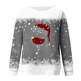 thumbnail image 4 of Haut de Noël LLJS pour Femmes, T-Shirt Imprimé de Mode pour Femmes, Blouse à Manches Longues, Hauts Décontractés à Col Rond, Chandails à Capuchon, 4 of 4
