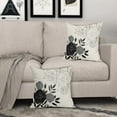 thumbnail image 3 of Black Gray Floral Pillow Covers 18x18 Set of 2 Modern Elegant Line Flower Throw Pillows Farmhouse Outdoor Spring Summer Pillowcase Decorative Square Linen Cushion Case for Home Sofa Couch Bed, 3 of 6