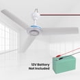 thumbnail image 2 of DC 12V Portable Ceiling Fan 19.7”Mini Hanging Ceiling Fan Camping Tent Fans for Outdoor RV Gazebo, Battery Powered Ceiling Fan Silent Design, 2 of 6