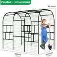 thumbnail image 3 of FICISOG Outdoor Garden Arch Trellis, 118" x 79" x 87" Extra Large Garden Trellis for Climbing Plants Outdoor, Plant Support for Cucumber Grape Vine Vegetable Fruit and Garden Gazebo, 3 of 7