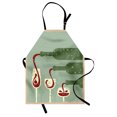 thumbnail image 1 of Wine Apron Grungy Aged Display with Wine Pouring into Glasses Stylized Retro, Unisex Kitchen Bib Apron with Adjustable Neck for Cooking Baking Gardening, Almond Green Olive Green Ruby, by Ambesonne, 1 of 3
