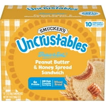 Smucker’s Uncrustables Peanut Butter & Honey Spread Sandwiches, 10 Count, 2 Oz. Each, Frozen