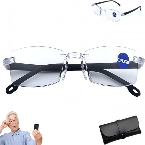 GJX Vision Glasses,Color-Changing Anti-Blue Light Presbyopia Glasses for Women and Men,See Clearly,Intelligent Zoom Glasses