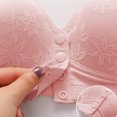thumbnail image 6 of Bras for Women Plus Size Front Closure Full Coverage No Underwire Bras for Seniors Comfort Wireless Front Close Push up Bras with Back Support Lace Sleeping Everyday Bras, 6 of 6