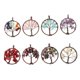 thumbnail image 1 of 8 Uds. Colgantes de árbol de la vida, dijes de joyería de cristal de piedras preciosas para collar, 1 of 5