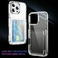 thumbnail image 3 of Allytechgroup Clear Case for iPhone 16 Pro Max, Wallet Back Cover with Cards Holder Stand Not-Yellowing Slim Bumper Shockproof Protective Phone Case for iPhone 16 Pro Max, Clear, 3 of 8