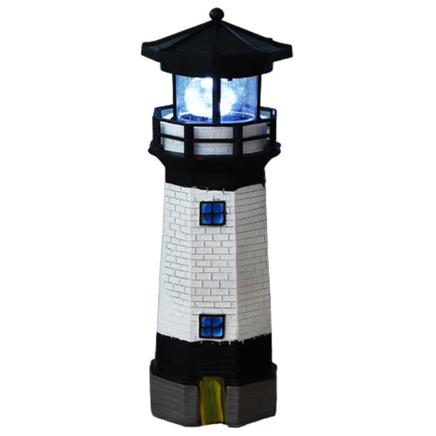Luz De Faro Solar LED Para Jardín Con Lámpara De Resina, Adornos Decorativos Para Exteriores, Decoración Del Hogar, Impermeable Y Protección Solar Para Césped, Balcón