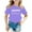 Purple, variant on LUOGENLI T Shirt for Girls Fashion Children Kids Boys Girls Summer Short Sleeve Letter Printed Shirt Blouse Top Casual Tc Clothes Pencil Shirts for Girls Knee Length 5-6 Years