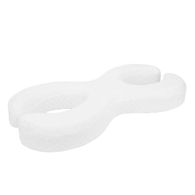 Memory Foam Pillow for Side Sleepers with Ear Holes, Soft Washable Face Pillow for Deep Sleeping, Specifically Engineered White Pillow for Side Sleepers, Removable Cover